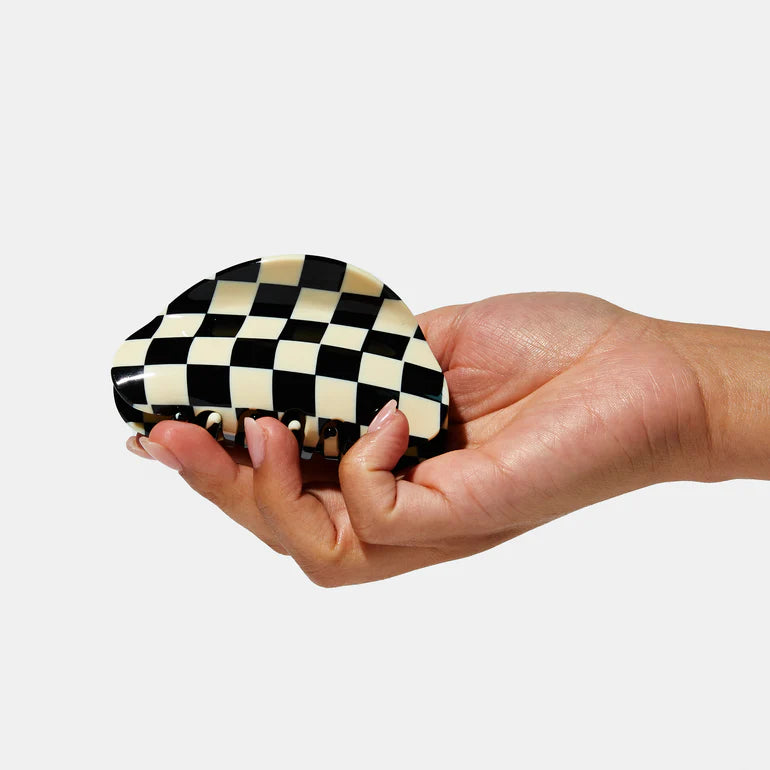 Black + White Checker Mini Claw