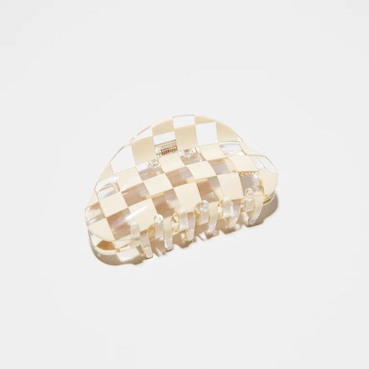 Clear + Crème Checker Claw